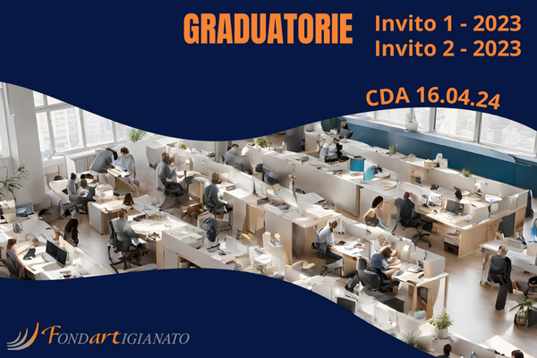 Graduatorie Approvate per Invito 1-2023 e Invito 2-2023  - CdA del 16.04.2024