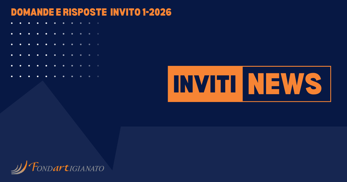 Disponibili le domande e le risposte relative all’Invito 1-2026