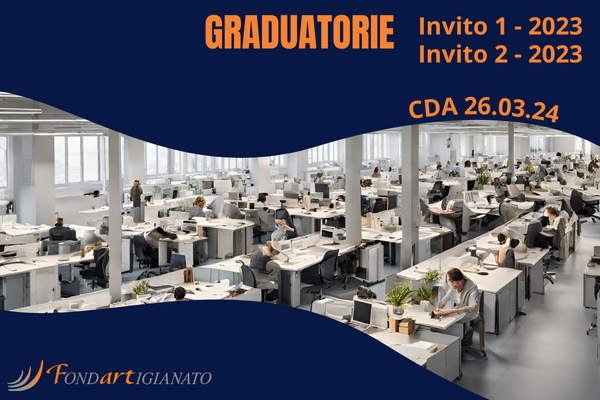 Graduatorie Approvate per Invito 1-2023 e Invito 2-2023  - CdA del 26.03.2024