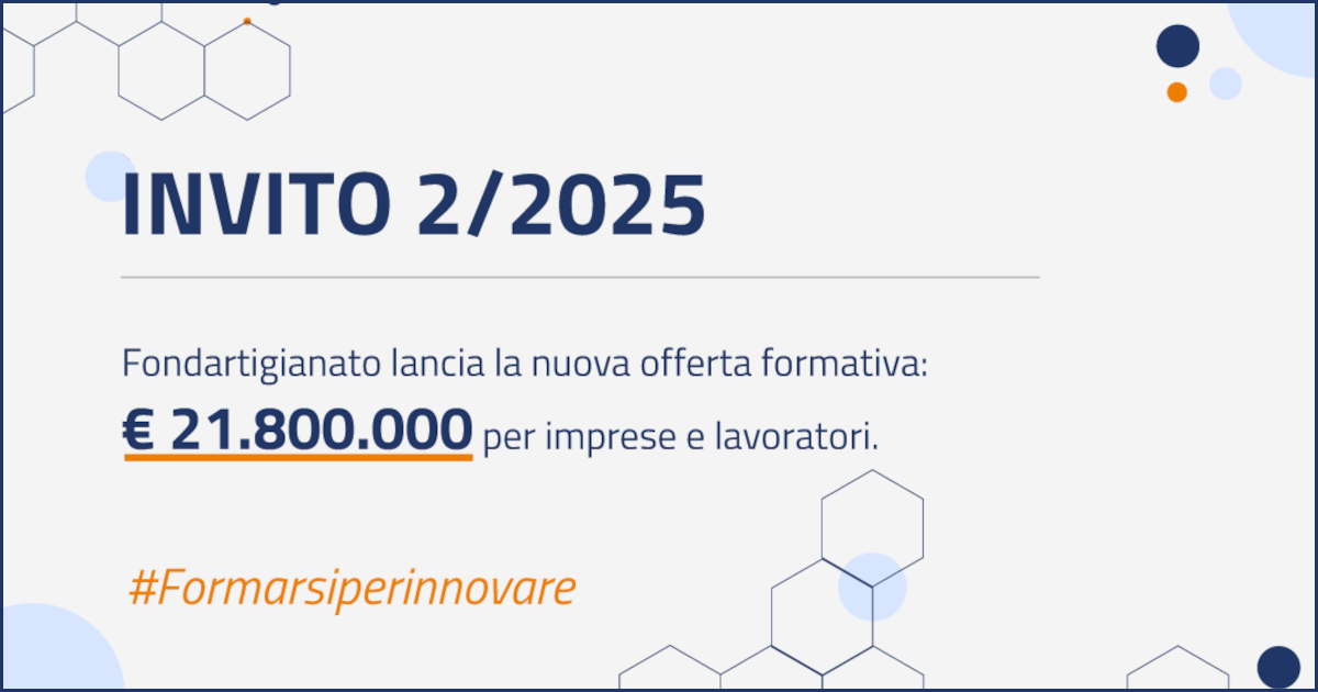 Pubblicato l'Invito 2/2025: 21,8 milioni di euro per sostenere la formazione continua nelle piccole e microimprese